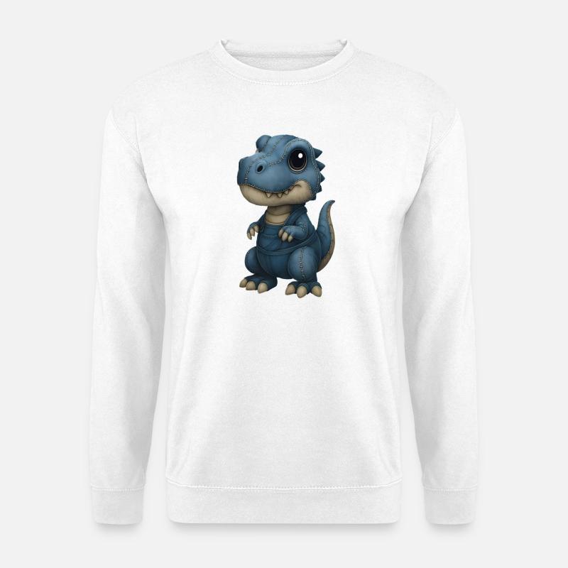Patchwork Dino Flickenlook - Unisex Pullover - Weiß