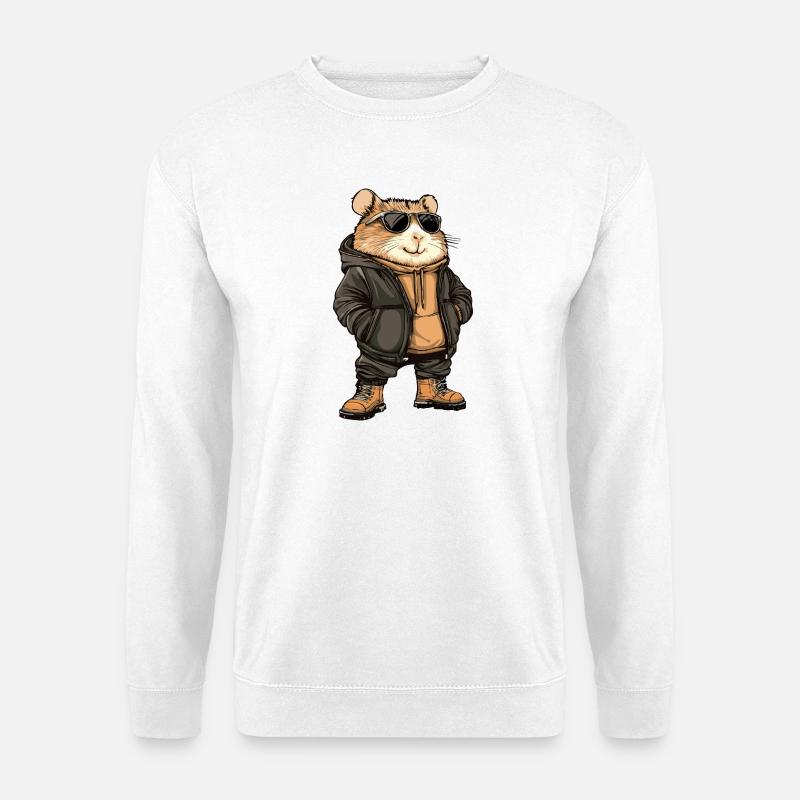 Hamster Cool Winter - Unisex Pullover - Weiß