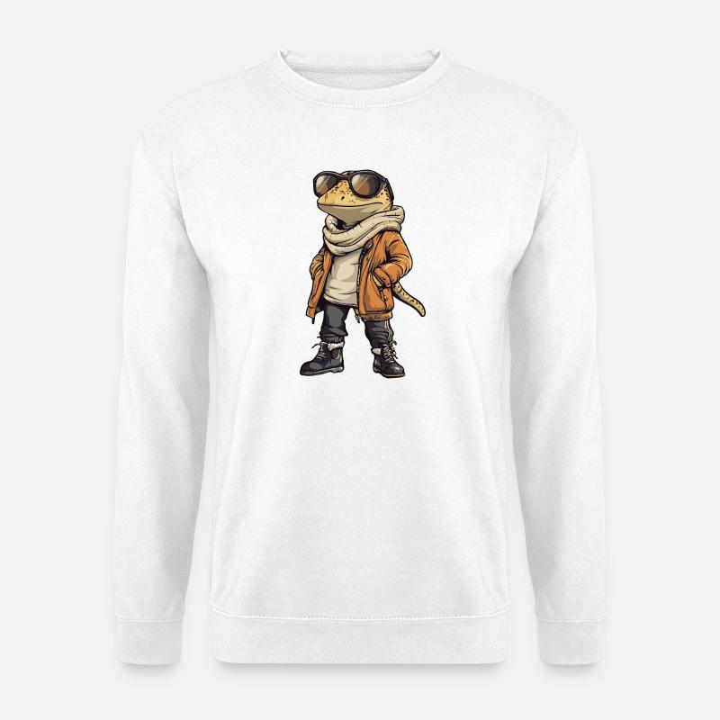 Echse Cool Winter - Unisex Pullover - Weiß