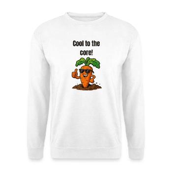 Kerncool Karotte mit Sonnenbrille - Unisex Pullover - Weiß - Vorne