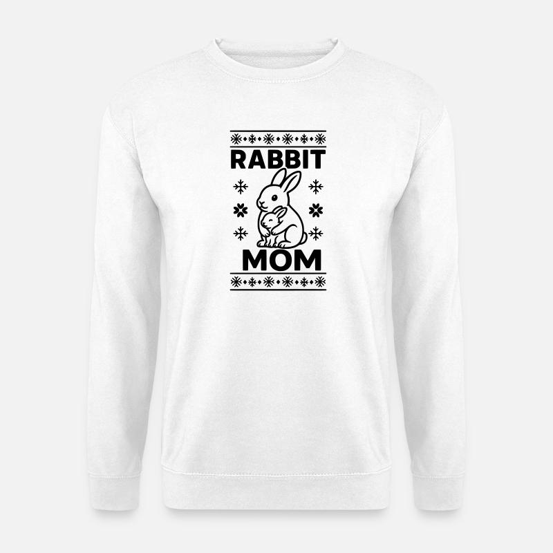rabbit mom kaninchen mama - Unisex Pullover - Weiß