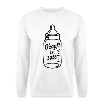 Baby Bottle Breastfeeding Drink O'zapft is 2026 - Unisex Sweatshirt - white - Front