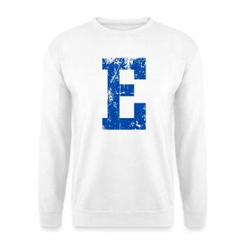 Letter e sport retro - Unisex Pullover - Weiß - Vorne
