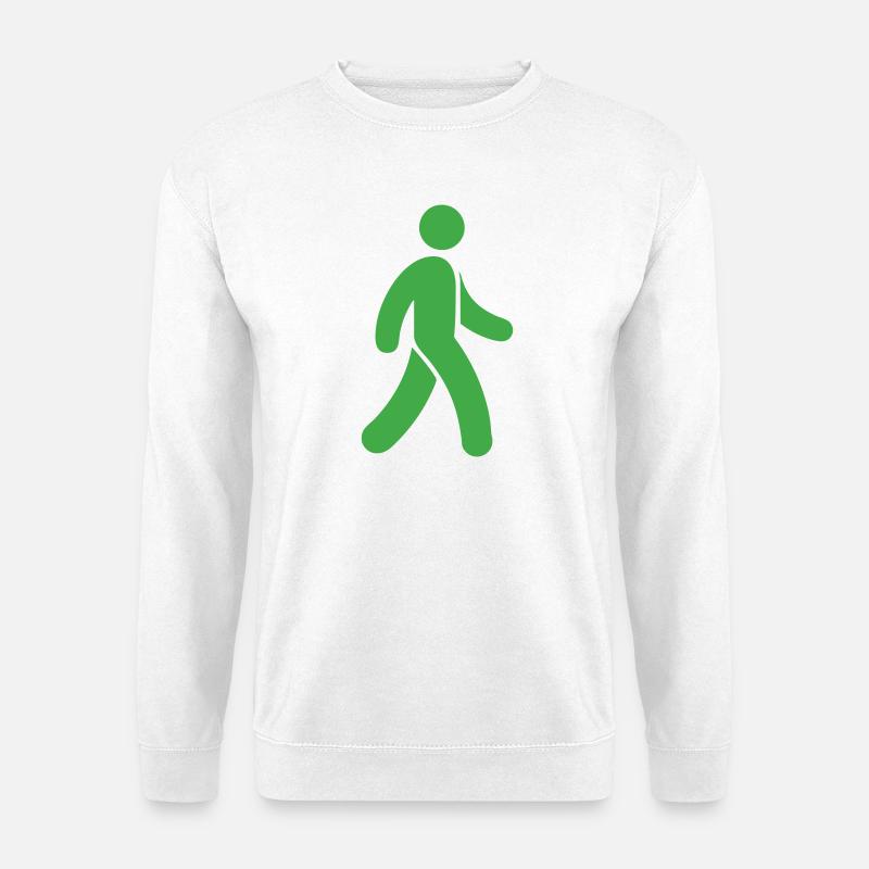 Fussgänger Ampel Grün Gehen - Unisex Pullover - Weiß