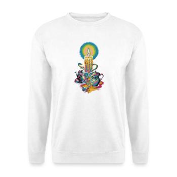 Faith Light Candle Retro Spirit Design - Sweat-shirt Unisexe - blanc - Devant