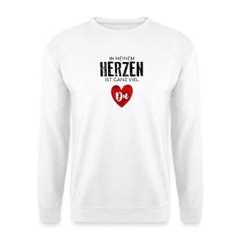 In meinem Herzen ist ganz viel Du - Unisex Pullover - Weiß - Vorne