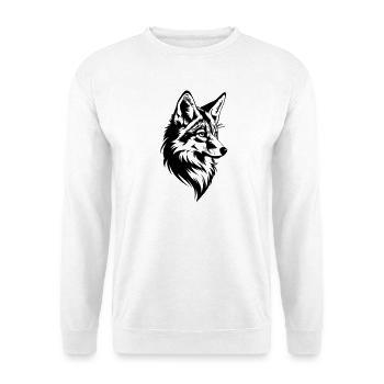 Style de tatouage réaliste Tête de renard - Sweat-shirt Unisexe - blanc - Devant