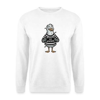 Freche Möwe Spruch Norddeutscher Humor - Unisex Pullover - Weiß - Vorne