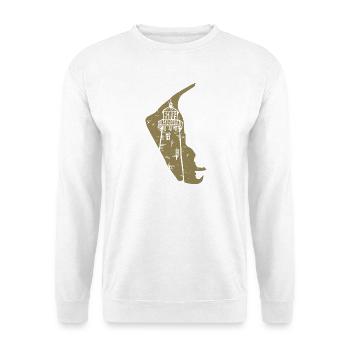 Amrum North Sea Lighthouse Silhouette Grunge - Unisex Sweatshirt - white - Front