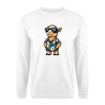 Kamel Comic Urlaub - Unisex Pullover - Weiß - Vorne