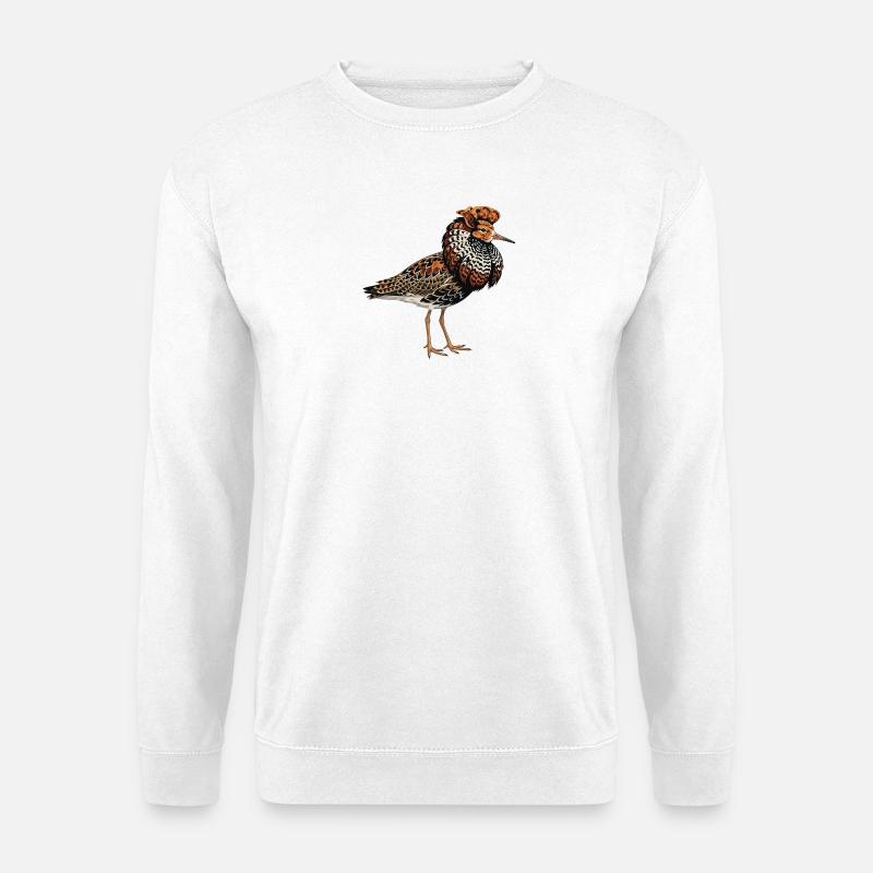 Battle runner Calidris pugnax - Unisex Sweatshirt - white