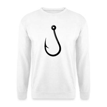Fish hook - Unisex Sweatshirt - white - Front