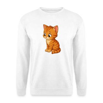 Kätzchen getigert - Unisex Pullover - Weiß - Vorne