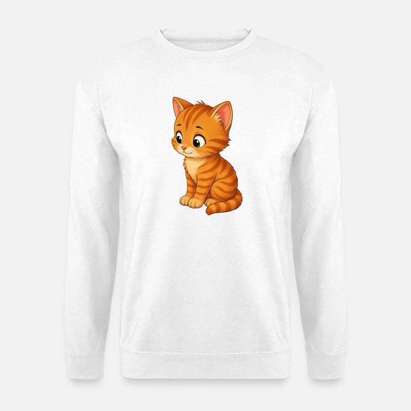 Kätzchen getigert - Unisex Pullover - Weiß