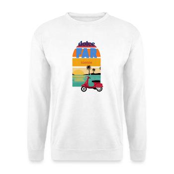 Dolce Far Niente Retro Sunset - Unisex Pullover - Weiß - Vorne