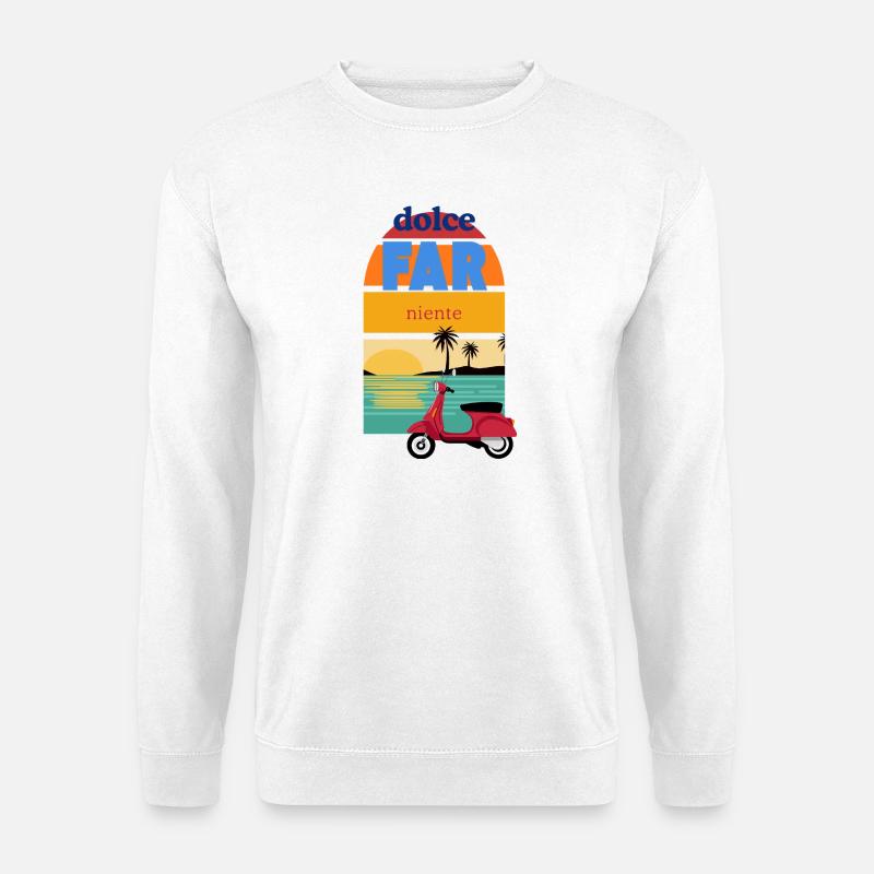 Dolce Far Niente Retro Sunset - Unisex Pullover - Weiß