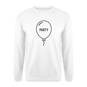 Ballon « Party » – Design joyeux - Sweat-shirt Unisexe - blanc - Devant