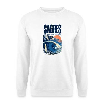 Sagres Dawn Patrol Surfing an der Atlantikküste der Algarve - Unisex Pullover - Weiß - Vorne