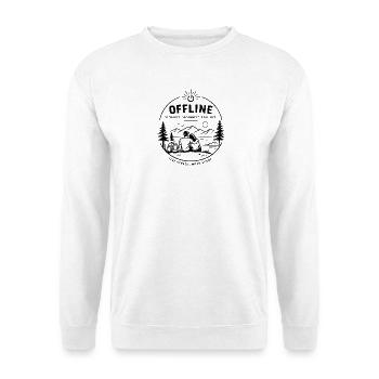 Temps mort hors ligne au lac - Sweat-shirt Unisexe - blanc - Devant