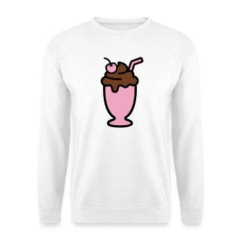 Icône de la glace milkshake - Sweat-shirt Unisexe - blanc - Devant