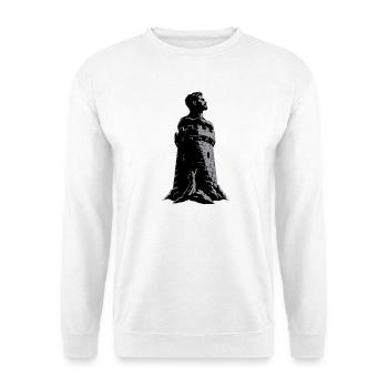 Verstärkte Turmhelden - Unisex Pullover - Weiß - Vorne - Alina (178cm) & Michal (187cm)