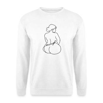 You are enough Du bist genug - Unisex Pullover - Weiß - Vorne - Alina (178cm) & Michal (187cm)