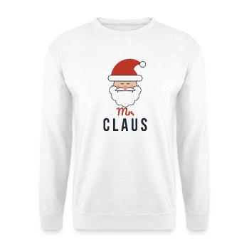 Herr Claus – Passende Paare Weihnachten - Unisex Pullover - Weiß - Vorne - Alina (178cm) & Michal (187cm)