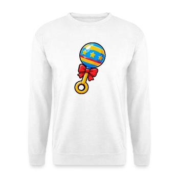 Sternenrassel Ball für Babys - Unisex Pullover - Weiß - Vorne - Alina (178cm) & Michal (187cm)