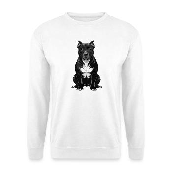 Hundesitten - Unisex Pullover - Weiß - Vorne - Alina (178cm) & Michal (187cm)