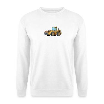 Wheel loader construction machine - Unisex Sweatshirt - white - Front
