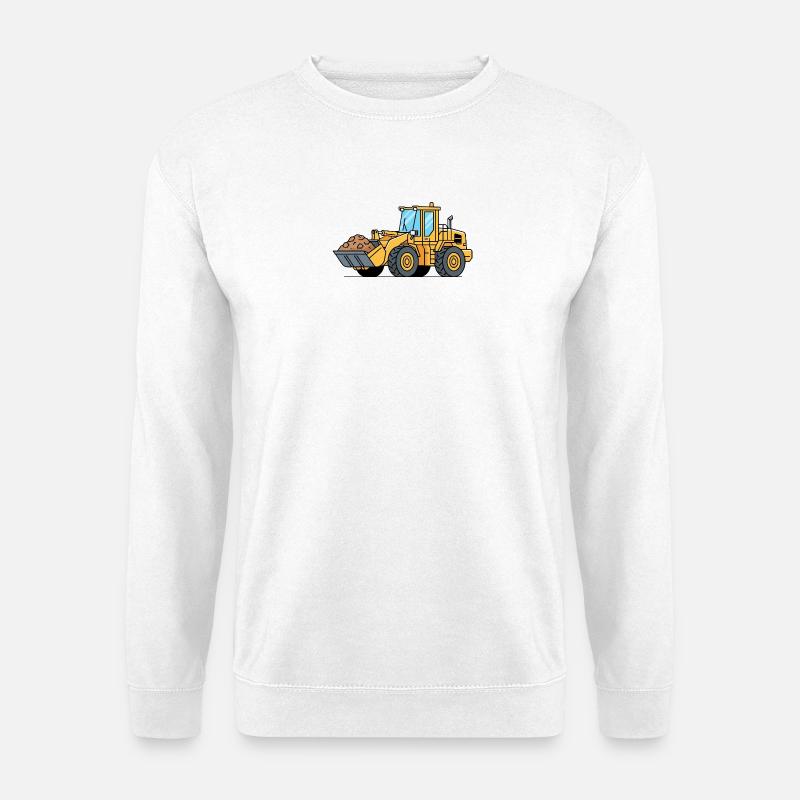 Wheel loader construction machine - Unisex Sweatshirt - white
