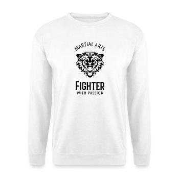 Martial Arts Fighter Passion Tiger T Shirt - Unisex Sweatshirt - white - Front