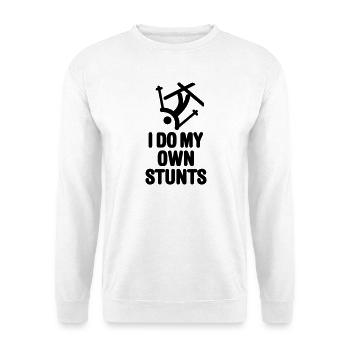 I do my own stunts - skiing / ski - Unisex Sweatshirt - white - Front