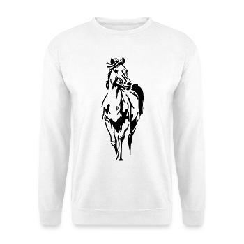 Cheval Tête de cheval Etalion Jument Poulain - Sweat-shirt Unisexe - blanc - Devant