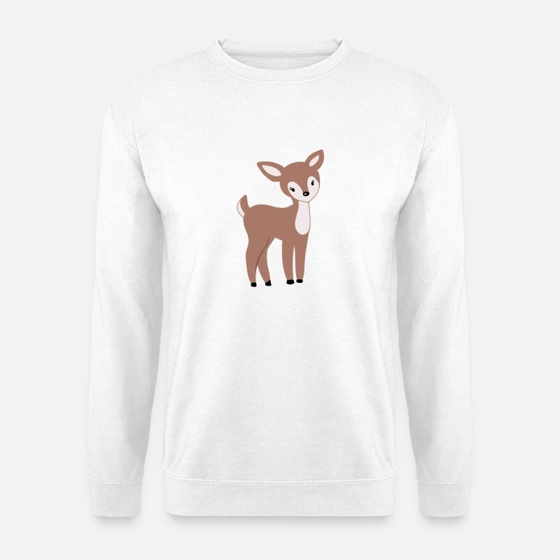 Süßes Rehkitz Bambi - Unisex Pullover - Weiß