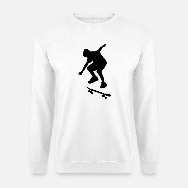 Skateboard Tricks - Unisex Pullover - Weiß