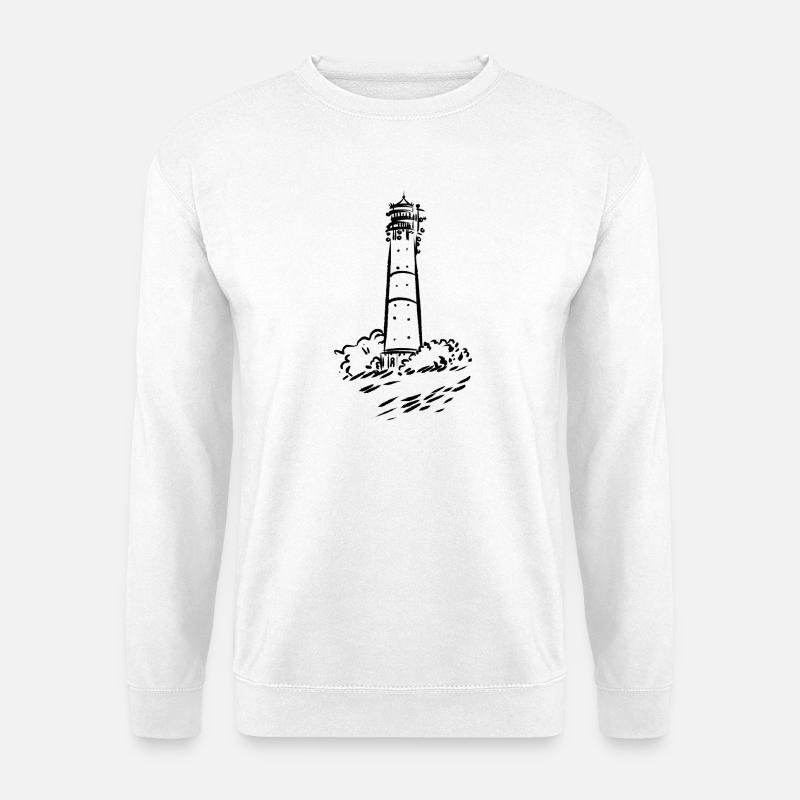 Leuchtturm Hörnum Sylt Art Design - Unisex Pullover - Weiß