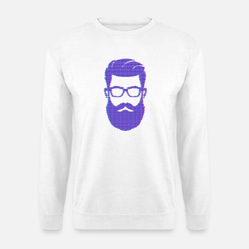 Beard Wearer Masculinity Mustache Beard - Unisex Sweatshirt - white