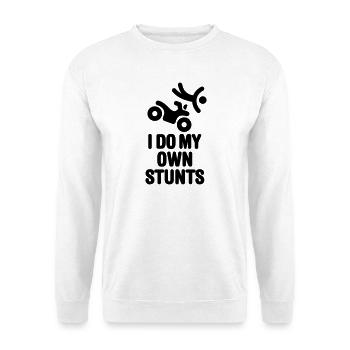 I do my own stunts quad ATV All terrain vehicle - Unisex Sweatshirt - white - Front