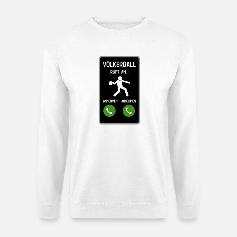 Völkerball ruft an - Unisex Pullover - Weiß