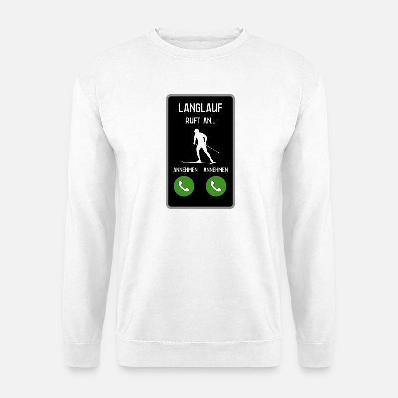 Langlauf ruft an - Unisex Pullover - Weiß