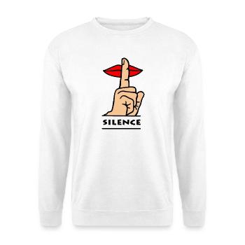 Finger für den roten Mund - Unisex Pullover - Weiß - Vorne