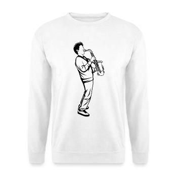 Saxophone Boy - Unisex Sweatshirt - white - Front