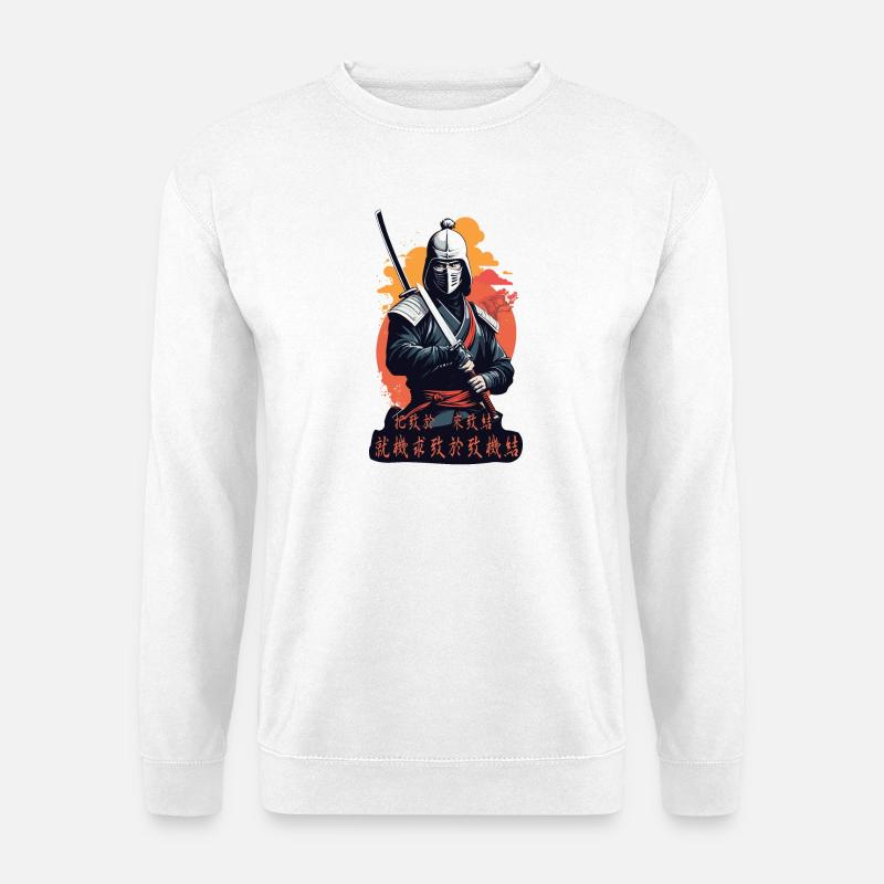Samurai, Weg des Krieger - Unisex Pullover - Weiß