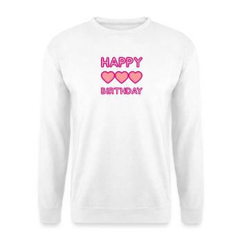 HAPPY BIRTHDAY - Sweat-shirt Unisexe - blanc - Devant