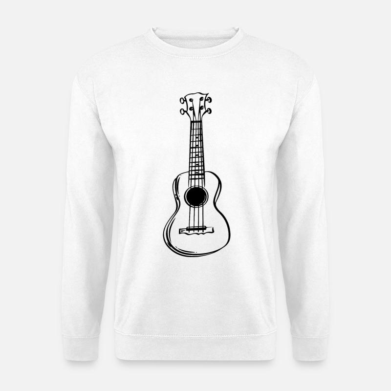 Ukulele Line Art - Unisex Pullover - Weiß