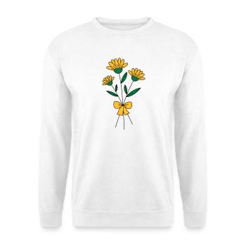 Blumenstrauss dreifarbig - Unisex Pullover - Weiß - Vorne