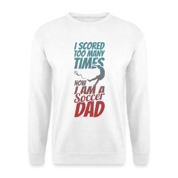 Papa footballeur - Sweat-shirt Unisexe - blanc - Devant