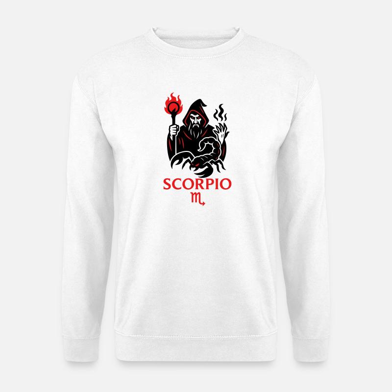 Scorpio Zodiac Witchmaster - Unisex Pullover - Weiß