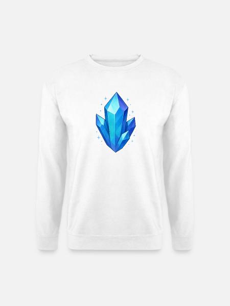Blue Crystal Cluster - Unisex Sweatshirt - white